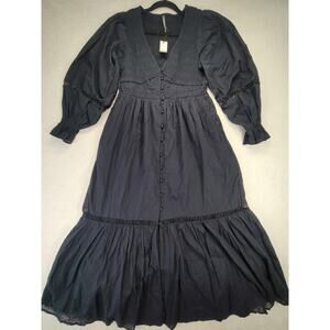 Anthropologie Dress Women Small The Peregrine Midi Dress Long Sleeve